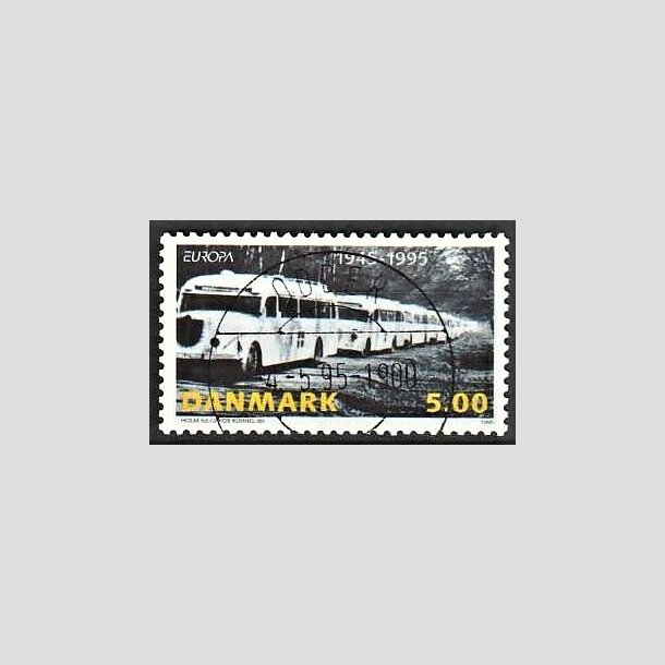 FRIMRKER DANMARK | 1995 - AFA 1092 - 50 ret for befrielsen - 5,00 Kr. flerfarvet - Pragt Stemplet Odder