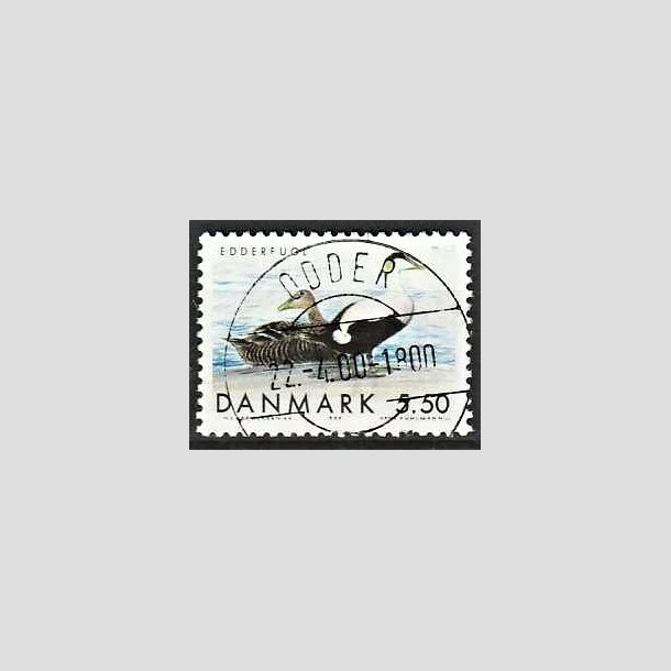 FRIMRKER DANMARK | 1999 - AFA 1224 - Danske trkfugle - 5,50 Kr. Edderfugl - Pragt Stemplet Odder