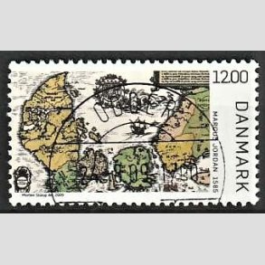 FRIM�RKER DANMARK | 2009 - AFA 1587 - Gamle Danmarkskort - 12,00 Kr. flerfarvet - Lux Stemplet Odder