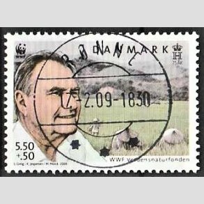 FRIMRKER DANMARK | 2009 - AFA 1570 - WWF - 5,50 + 0,50 Kr. flerfarvet - Pragt Stemplet Rnne (Udsgt kvalitet)