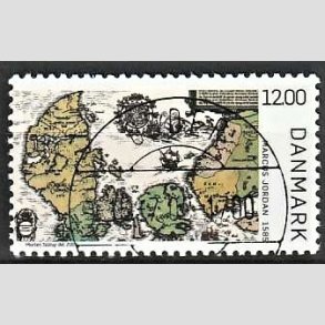 FRIM�RKER DANMARK | 2009 - AFA 1587 - Gamle Danmarkskort - 12,00 Kr. flerfarvet - Lux Stemplet Odder