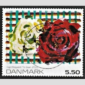 FRIMRKER DANMARK | 2010 - AFA 1630E - Frimrkekunst 14. - 5,50 Kr. flerfarvet - Pragt Stemplet Odder