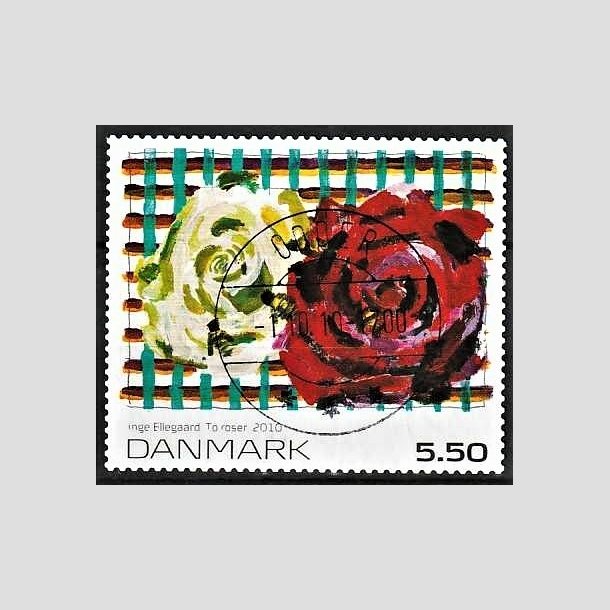 FRIMRKER DANMARK | 2010 - AFA 1630E - Frimrkekunst 14. - 5,50 Kr. flerfarvet - Pragt Stemplet Odder