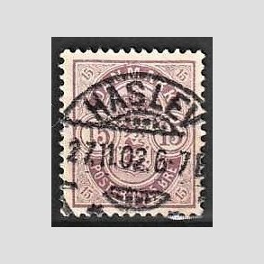 FRIM�RKER DANMARK | 1901-02 - AFA 38 - 15 �re gr�lilla - Lux Stemplet Haslev