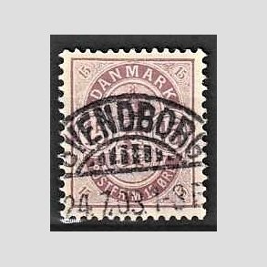 FRIM�RKER DANMARK | 1901-02 - AFA 38 - 15 �re gr�lilla - Lux Stemplet Svendborg
