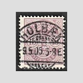 FRIM�RKER DANMARK | 1901-02 - AFA 38 - 15 �re gr�lilla - Lux Stemplet Holb�k
