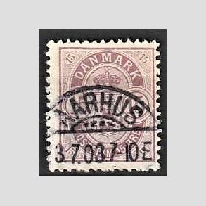 FRIM�RKER DANMARK | 1901-02 - AFA 38 - 15 �re gr�lilla - Lux Stemplet Aarhus