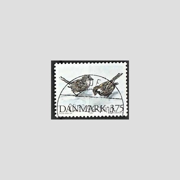 FRIMRKER DANMARK | 1994 - AFA 1076 - Truede danske dyr - 3,75 Kr. grspurv - Pragt Stemplet Odder