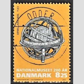 FRIM�RKER DANMARK | 2007 - AFA 1503 - Nationalmuseet 200 �r - 8,25 Kr. flerfarvet - Pragt Stemplet Odder