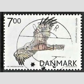 FRIM�RKER DANMARK | 2004 - AFA 1412 - Rovfugle i Danmark - 7,00 Kr. R�rh�g - Pragt Stemplet Odder