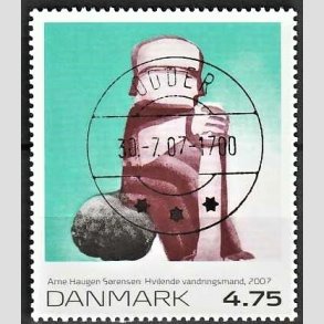 FRIMRKER DANMARK | 2007 - AFA 1508 - Frimrkekunst 10. - 4,75 Kr. Arne Hauge Srensen - Pragt Stemplet Odder (Udsgt kvalitet)