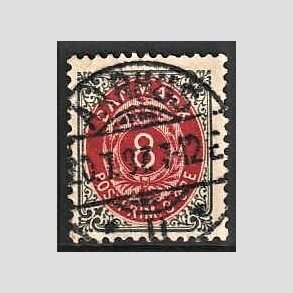 FRIM�RKER DANMARK | 1895 - AFA 25By - 8 �re gr�/r�d - Lux Stemplet Aarhus