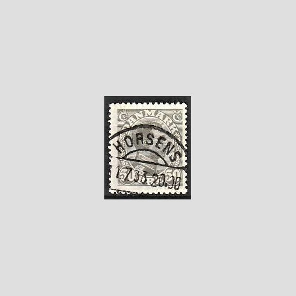 FRIMRKER DANMARK | 1921-22 - AFA 129a - Chr. X 50 re gr - Lux Stemplet Horsens