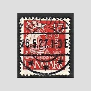 FRIM�RKER DANMARK | 1927 - AFA 169 - Karavel 15 �re r�d - Lux Stemplet Koldby