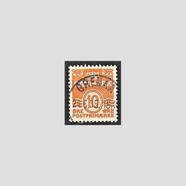 FRIMRKER DANMARK | 1933 - AFA 202 - Blgelinie 10 re orange type IA - Lux Stemplet Grenaa