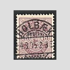 FRIM�RKER DANMARK | 1901-02 - AFA 38 - 15 �re gr�lilla - Lux Stemplet Holb�k