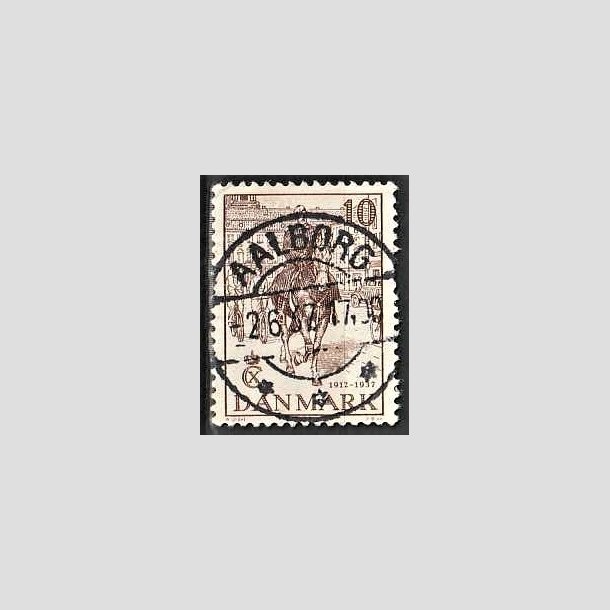 FRIMRKER DANMARK | 1937 - AFA 240 - Chr. X 25 re jubilum 10 re brun - Lux Stemplet Aalborg