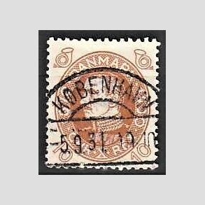 FRIMRKER DANMARK | 1930 - AFA 189 - Chr. X 60 r 10 re brun - Lux Stemplet Kbenhavn