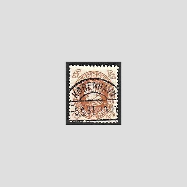 FRIMRKER DANMARK | 1930 - AFA 189 - Chr. X 60 r 10 re brun - Lux Stemplet Kbenhavn