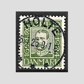 FRIM�RKER DANMARK | 1924 - AFA 135 - Postjubil�um 10 �re gr�n - Lux Stemplet Holte