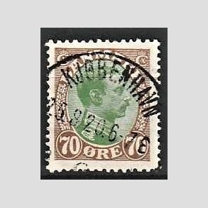 FRIMRKER DANMARK | 1918-20 - AFA 108 - Chr. X 70 re brun/grn - Lux Stemplet 