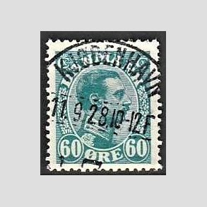 FRIMRKER DANMARK | 1921-22 - AFA 130 - Chr. X 60 re blgrn - Lux Stemplet Kjbenhavn