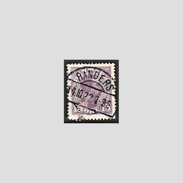 FRIMRKER DANMARK | 1913 - AFA 70 - Chr. X 15 re violet - Lux Stemplet Randers