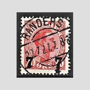 FRIMRKER DANMARK | 1927 - AFA 175 - 7 7/20 re rd provisorier - Pragt Stemplet Randers