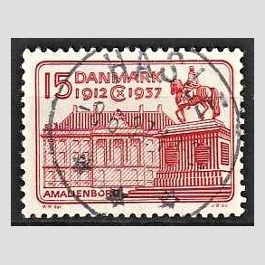 FRIM�RKER DANMARK | 1937 - AFA 241 - Chr. X 25 �re jubil�um 15 �re r�d - Lux Stemplet Hasle