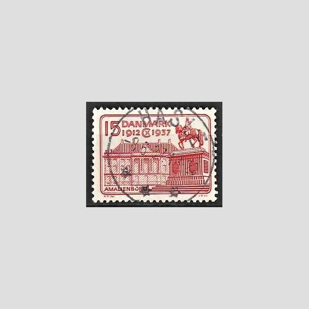 FRIMRKER DANMARK | 1937 - AFA 241 - Chr. X 25 re jubilum 15 re rd - Lux Stemplet Hasle