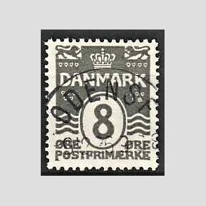 FRIM�RKER DANMARK | 1921-22 - AFA 123 - B�lgelinie 8 �re gr� - Lux Stemplet Odense