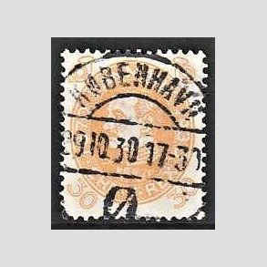 FRIMRKER DANMARK | 1930 - AFA 193 - Chr. X 60 r 30 re gul - Lux Stemplet 