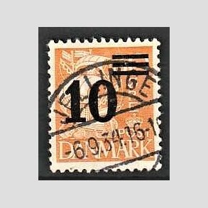 FRIMRKER DANMARK | 1934 - AFA 222 - 10/30 re orangegul provisorier - Lux Stemplet Jellinge