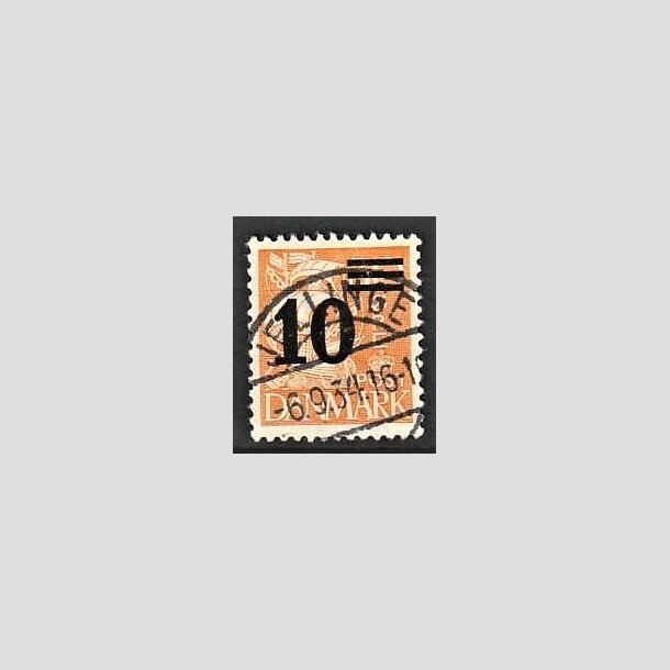 FRIMRKER DANMARK | 1934 - AFA 222 - 10/30 re orangegul provisorier - Lux Stemplet Jellinge