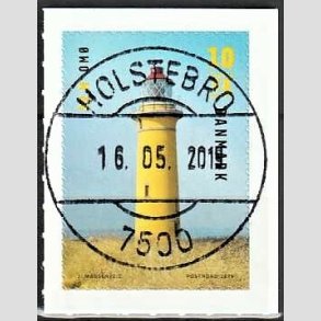 FRIM�RKER DANMARK | 2019 - AFA 1969 - Fyrt�rne - 10,00 Kr. flerfarvet - Pragt Stemplet Holstebro