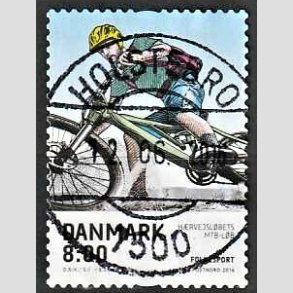 FRIM�RKER DANMARK | 2016 - AFA 1856 - Folkesport - 8,00 Kr. flerfarvet - Pragt Stemplet Holstebro