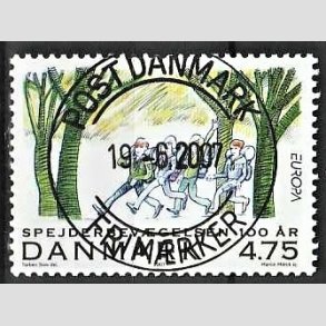 FRIM�RKER DANMARK | 2007 - AFA 1510 - Spejderbev�gelsen - 4,75 Kr. Marchtur - Pragt Stemplet