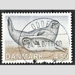 FRIM�RKER DANMARK | 2005 - AFA 1451 - S�ler i Danmark - 4,50 Kr. sp�ttet s�l - Pragt Stemplet Odder