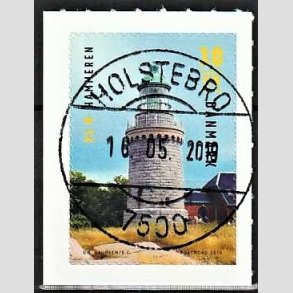 FRIM�RKER DANMARK | 2019 - AFA 1965 - Fyrt�rne - 10,00 Kr. flerfarvet - Pragt Stemplet Holstebro