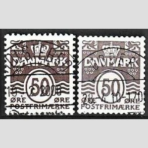 FRIM�RKER DANMARK | 2005 - AFA 1445,1445E - B�lgelinie - 50 �re brun - Lux Stemplet