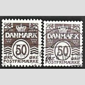 FRIM�RKER DANMARK | 2005 - AFA 1445,1445E - B�lgelinie - 50 �re brun - Lux Stemplet