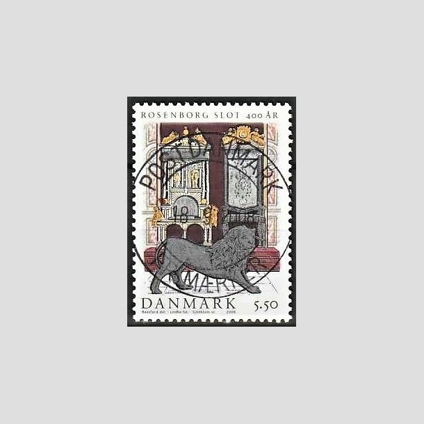 FRIMRKER DANMARK | 2006 - AFA 1464 - Roseborg Slot 400 r. - 5,50 Kr. Tronstol - Pragt Stemplet