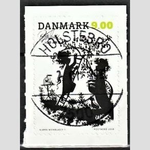 FRIM�RKER DANMARK | 2018 - AFA 1924 - Bj�rn Wiinblad - 9,00 kr. flerfarvet - Pragt Stemplet 