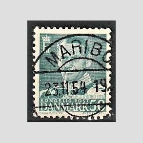 FRIMRKER DANMARK | 1952-53 - AFA 338 - Fr. IX 50 re blgrn - Lux Stemplet Maribo