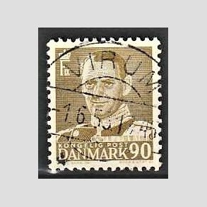 FRIMRKER DANMARK | 1952-53 - AFA 342 - Fr. IX 90 re oliven - Lux Stemplet Virum