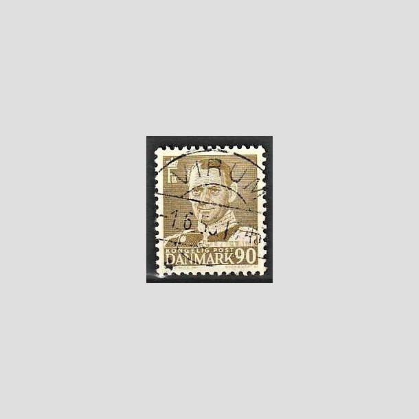 FRIMRKER DANMARK | 1952-53 - AFA 342 - Fr. IX 90 re oliven - Lux Stemplet Virum