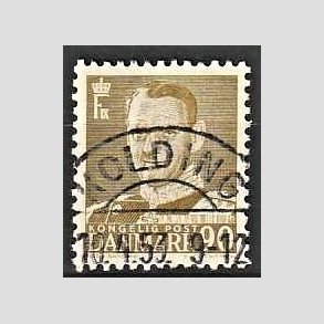 FRIMRKER DANMARK | 1952-53 - AFA 342 - Fr. IX 90 re oliven - Lux Stemplet Kolding