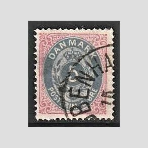 FRIM�RKER DANMARK | 1875 - AFA 24 - 5 �re r�d/bl� - Stemplet