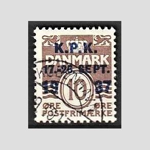 FRIMRKER DANMARK | 1937 - AFA 243 - K.P.K 10 re brun - Stemplet