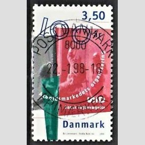FRIM�RKER DANMARK | 1998 - AFA 1164 - Arbejdsmarkedets organisering 100 �r - 3,50 Kr. flerfarvet - Pragt Stemplet